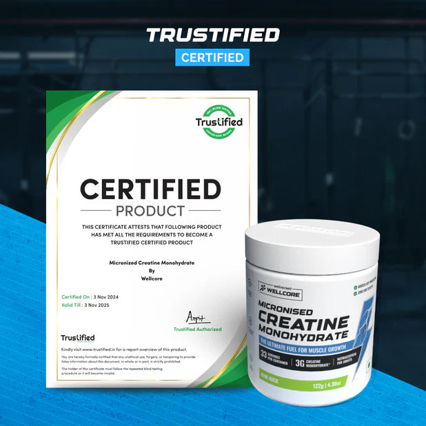 Wellcore - Pure Micronised Creatine Monohydrate | Kiwi Kick (122g, 33 servings)