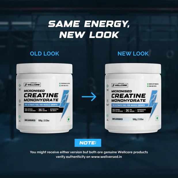 Wellcore - Micronised Creatine Monohydrate (100g, 33 Servings)