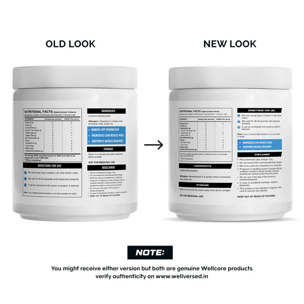 Wellcore - Micronised Creatine Monohydrate (100g, 33 Servings)