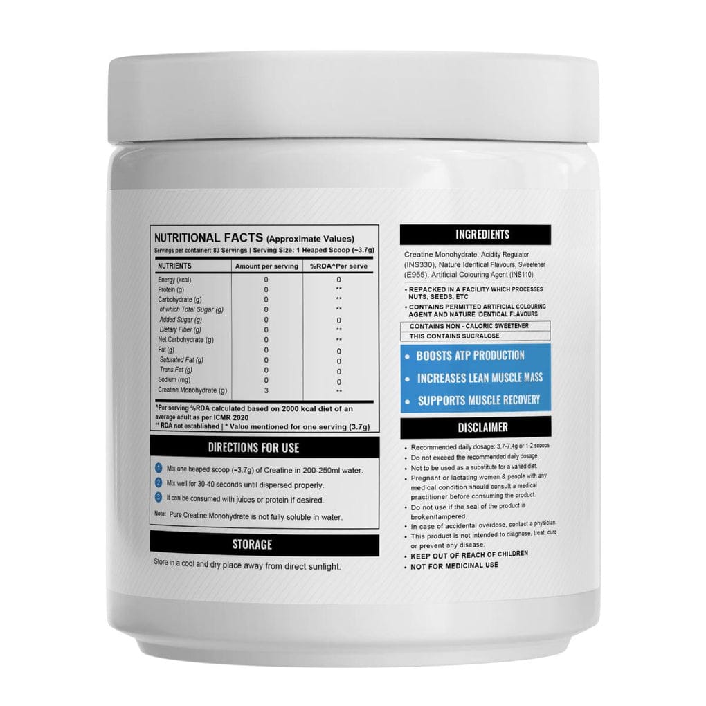 Wellcore - Pure Micronised Creatine Monohydrate (307g, 83 Servings) Tropical Tango