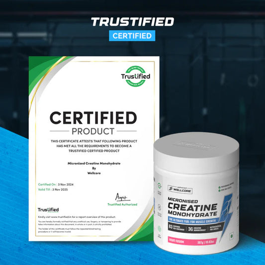 Wellcore - Pure Micronised Creatine Monohydrate (307g, 83 Servings) Fruit Fusion