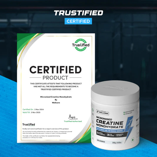 Wellcore - Micronised Creatine Monohydrate (250g, 83 Servings)