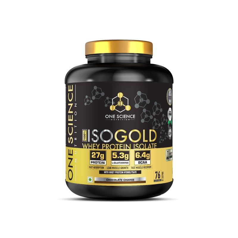 One Science Nutrition (OSN) 100% Iso Gold Whey Protein 5 lbs [Grass Fed Whey]- 27g Protein, 5.3g Glutamine, 6.4g BCAA - Chocolate Charge