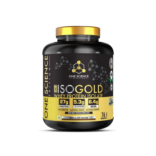 One Science Nutrition (OSN) 100% Iso Gold Whey Protein 5 lbs [Grass Fed Whey]- 27g Protein, 5.3g Glutamine, 6.4g BCAA - Chocolate Charge