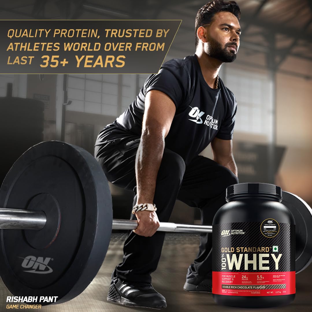 ON Gold Standard 100% Whey Protein Powder | Double Rich Chocolate | 5 lbs
