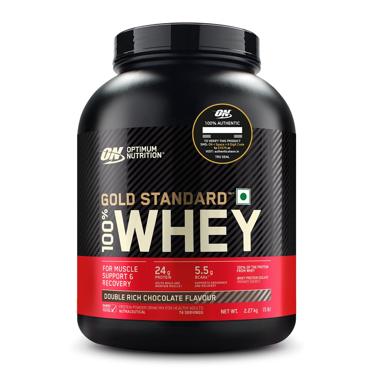 ON Gold Standard 100% Whey Protein Powder | Double Rich Chocolate | 5 lbs