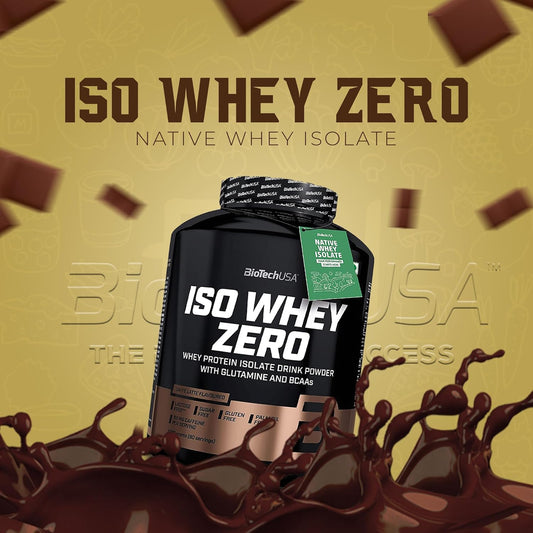 BiotechUSA ISO WHEY ZERO | Caffe Latte | Isolate Protein with 4.5 g BCAA | 2270g Pack | 21g Protein Per Scoop | 5 LBS