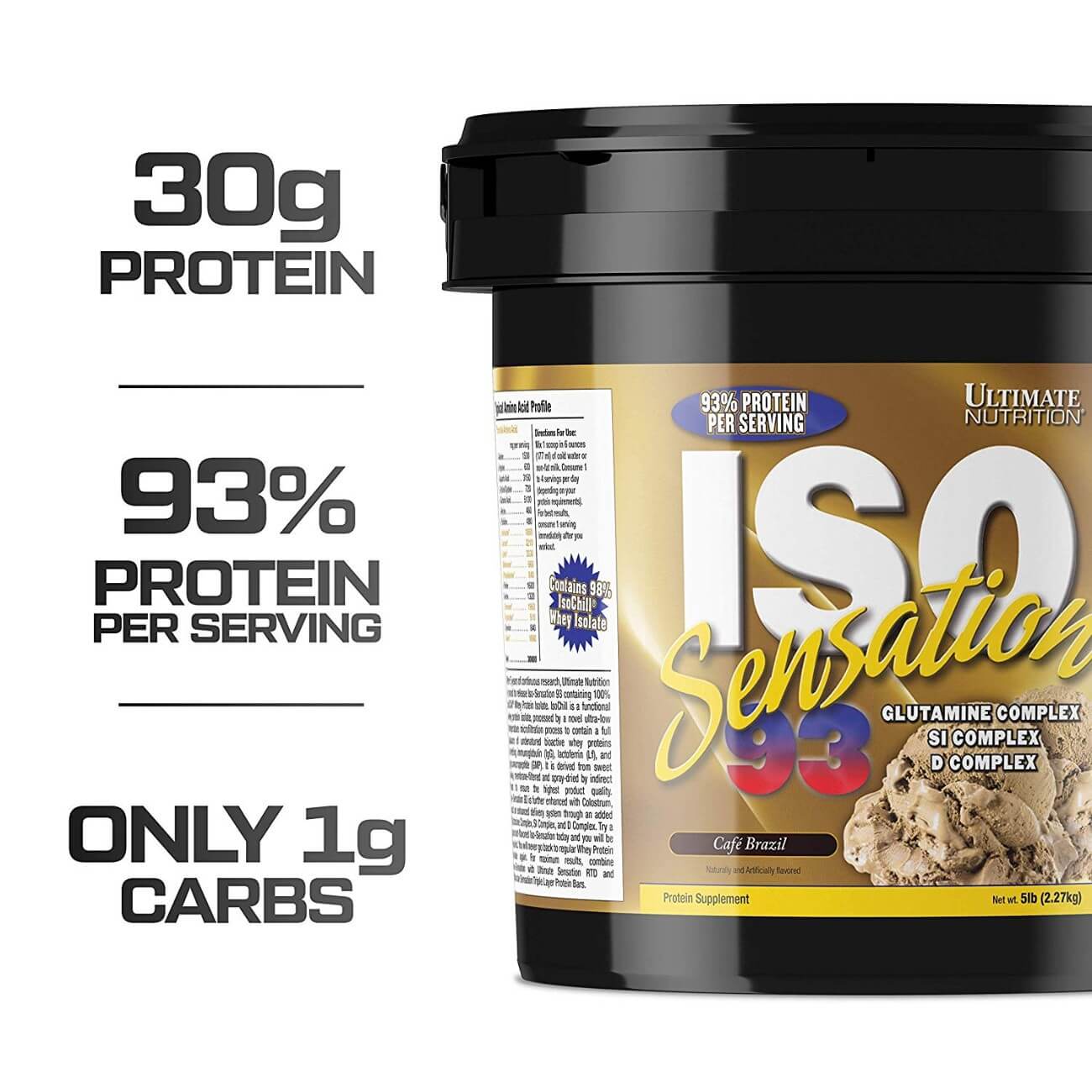 Ultimate Nutrition Iso Sensation Whey Protein (5 pounds, Chocolate Fudge)